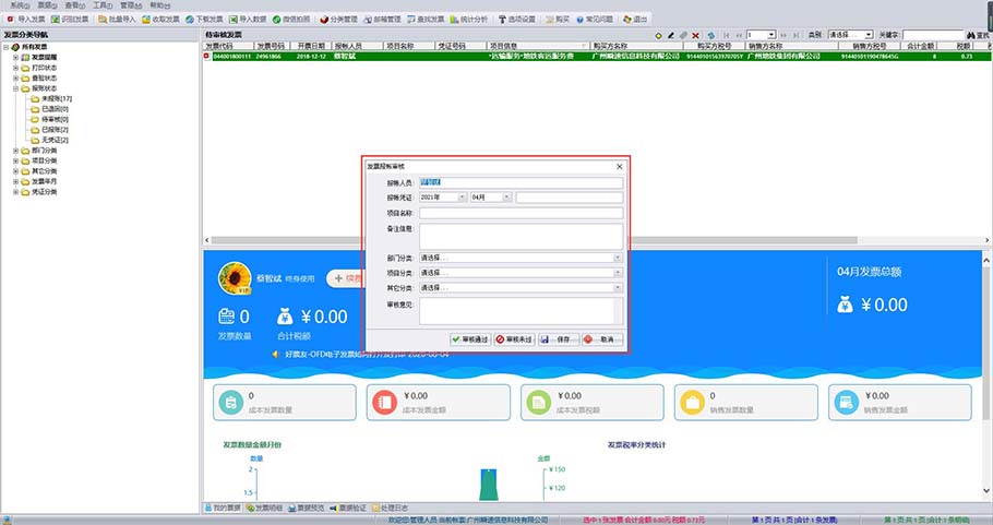 好票友报账信息审核操作